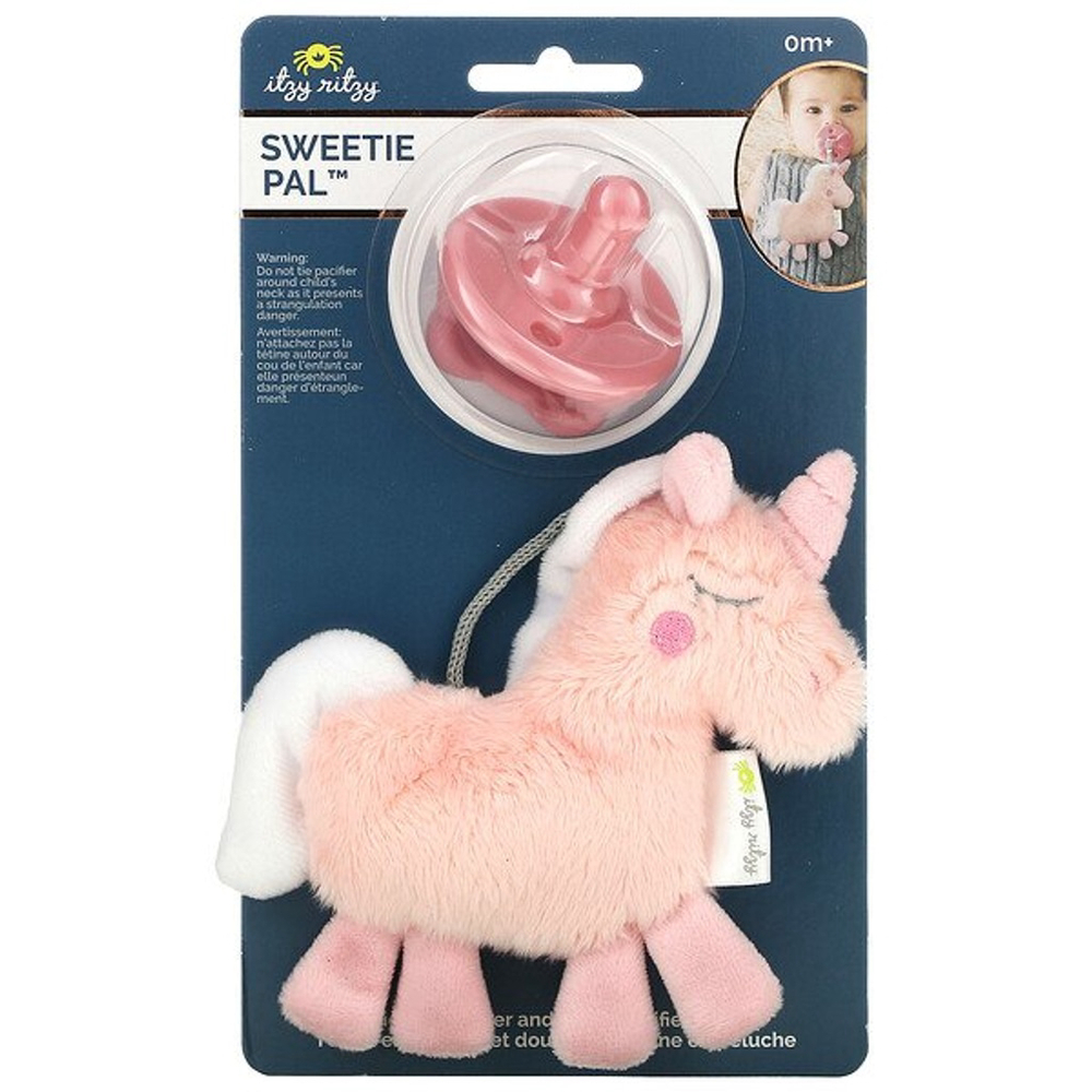 NWT Itzy Ritzy Silicone Pacifier with Stuffed Animal Lovey unicorn